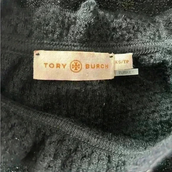 Tory Burch Women’s Isabelle Blouson Ruffle Neck Cocktail Dress Black Size Medium - Picture 7 of 8